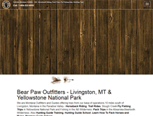 Tablet Screenshot of bearpawoutfittersmt.com